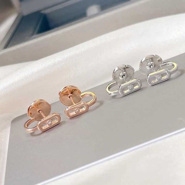 Stud Haute qualité personnalisé mode unique zircon curseur exquis femmes boucles d'oreilles (DJ2075) J240226