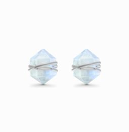 Stud ins nueva plata esterlina S925 con incrustaciones de diamantes hexagonales pendientes femeninos diseño de nicho ligeros pendientes exquisitos de lujo