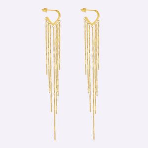 Boucles d'oreilles Vintage en acier inoxydable à long pompon pour femmes, boucles d'oreilles en forme de cœur doré 18K, 2022, automne WinterStud