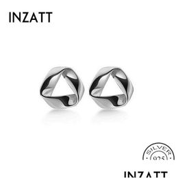 Stud Inzareal 925 Sterling Sier Irregar Creux Triangle Boucles D'oreilles Pour La Mode Femmes Parti Fine Bijoux Punk Accessoires Drop Delivery Dhri3