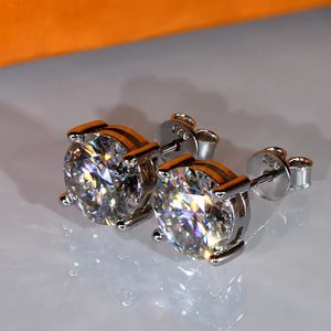 Stud IOGOU luxe 11MM 5ct réel gros diamant boucle d'oreille pour les femmes classique 925 en argent Sterling boucle d'oreille bijoux certificat 231018