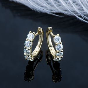 Stud Iogou Real D Hoops oorbellen 3,5 mm Luxe Huggie Earring Origineel 100% 925 Sterling Silver voor vrouwen Girl Fine Jewelry 230228