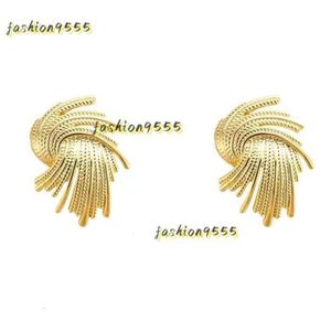 Stud irrégulier tricot pour femmes oreille plaquée or 14 carats avec hypoallergénique Sterling Sier 2024 boucles d'oreilles de créateur bijoux Oorbellen magasins de cadeaux