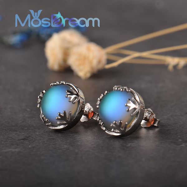 Stud ItsMos Moonlight Ladies Fashion Aurora Borealis Pendientes S925 Silver Stud Elegant Jewelry Cumples Regalo romático para mujeres