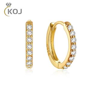 Stud KOJ Klassiek goud molybdeen siliconen oorbellen 925 sterling zilver Veelzijdige luxe stijl Multi-size sieraden Getest molybdeen siliconen J240226