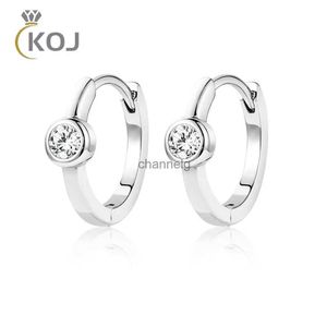 Stud KOJ petites boucles d'oreilles fraîches en argent Sterling 925 0.2 cercle Moissanite boucles d'oreilles boucle bijoux bande certificat YQ240110