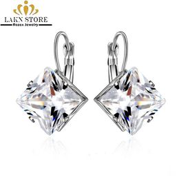 Stud Korean Fashion Square Crystal Oorrings voor vrouwen Silver Kleur Simple Boho Crystals Earring Sieraden 2021 Pendientes Mujer