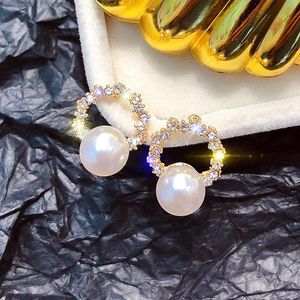 Boucles d'oreilles rondes géométriques coréennes, petites perles, cadeaux simples à la mode pour femmes et filles, bijoux féminins à la mode