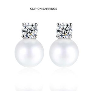 Étalon de style coréen luxe de haute qualité Imitation Clip de perle sur les boucles d'oreilles pour les femmes élégantes clips d'oreille de chute non percée de mariage joellry j240513