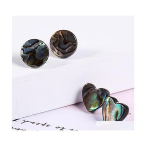 Stud Koreaanse stijl vrouwen schattige shell oorbellen minimalistisch klein abalone hart mode vierkant ronde kawaii sieraden drop levering dhdig