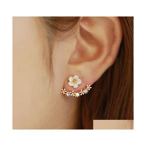 Étalons coréens femmes anti-boucles d'oreilles allergiques or sier sier rose marguerite oreille d'oreille nai pour les dames bijoux de la mode