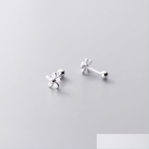 Stud La Monada Flower Earrings Studs 925 Sterling Sier Fine Jewelry Minimalistisch Beautiforring voor vrouwen Koreaans 387 B3 Dr Dhseller2010 DHPGU