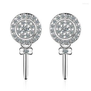 Stud Nieuwste 925 Sterling zilveren oorbellen voor vrouwen sieraden romantische zirkon lolly lolly jubileum accessoriesstud kirs22