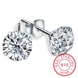 Stud Lekani Crystal Fashion Echt 925 Sterling Silver Stud -oorbellen voor vrouwen bruiloft Fijne sieraden Gift 230814