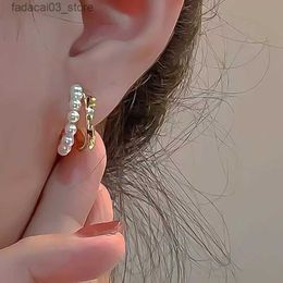 Stud LETAPI 2024 Nouvelle mode coréenne Nouveau tempérament simple Cercle Perle Boucles d'oreilles Mode Petites boucles d'oreilles polyvalentes Bijoux pour femmes Q240125