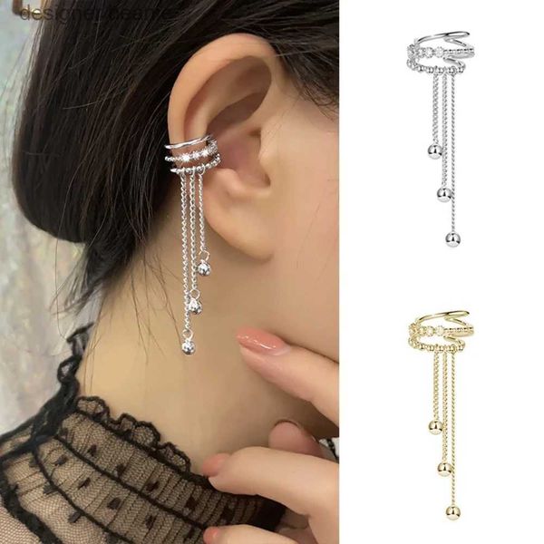 Stud Long Borla Cadena Y2k Clip de oreja sin agujero Pendiente para mujeres 1PC Cartílago Oital Kpop Ear Cuff Sin piercing Earing INS JewelryL231201