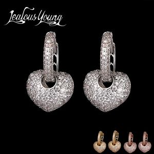 Boucles d'oreilles en forme de coeur d'arrivée de luxe avec boucles d'oreilles en zircone cubique pour femmes boucles d'oreilles de déclaration Oorbellen AE358 230928