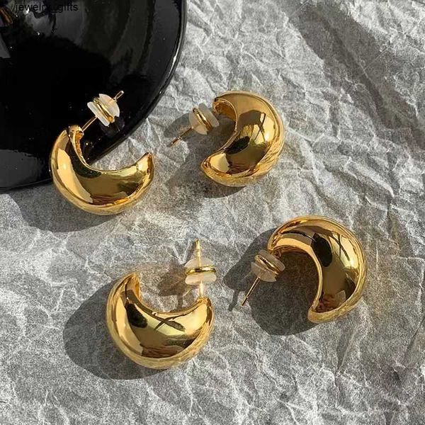 Boucles d'oreilles de luxe Stud Hoop Boucles d'oreilles Gold Eaux Gold Droplettes d'oreilles Titanium Steel Strads Top Quality Femmes Boucles d'oreilles de fiançailles pour couple