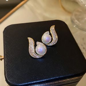 Boucles d'oreilles de luxe en perles de sirène adaptées aux femmes françaises personnalisées zircon queue de poisson boucles d'oreilles goutte d'eau bijoux de mariage pendentifs 231120