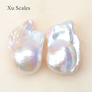 Perles d'eau douce naturelles en forme de baroque 15-20 mm associées à des halos blancs brillants boucles d'oreilles bricolage irrégulières 230704
