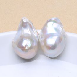 Stud Perla de agua dulce natural Plata de ley 925 Pendientes de perlas barrocas grandes 15-25 mm INS Regalos de joyería fina para mujeres EA 230907