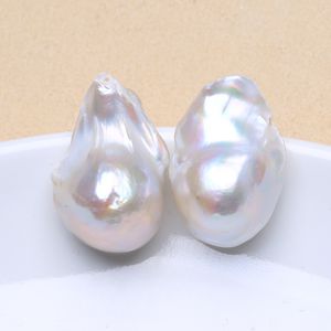 Stud perle d'eau douce naturelle en argent sterling 925 grande perle baroque boucles d'oreilles 15-25 mm INS cadeau de bijoux exquis pour femmes EA 230704