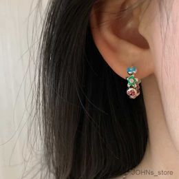 Étalon de la mode nouvelle fleur de fleur de fleur boucles d'oreilles cerceaux pour les femmes vintage metal small cercle boucles d'oreilles de boucles bijoux brincos