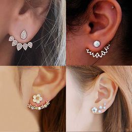 Stud New Fashion Imitation Perle Coeur Cristal Fleur Feuille Ange Ailes Couronne Géométrie Boucles D'oreilles Pour Les Femmes Déclaration Oreille Bijoux J230529