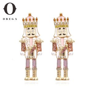 Stud Obega King Design Drop Earring Volledige Multi Color Epoxy Oorbellen Fancy Sieraden voor Vrouwen Speciale Kristallen Steen 231117