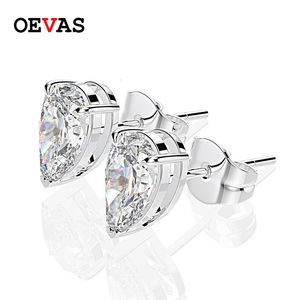 Stud OEVAS Classic 100% 925 Sterling Silver Pear Real Gemstone Ear Studs Boucles d'oreilles en or blanc Fine Jewelry Gifts Wholesale 230307