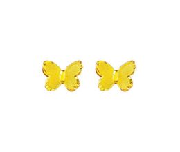 Stud Original 24K Or Couleur Piercing Boucles d'oreilles pour femmes 2021 Mode Petit Papillon Forme Métal Étoile De Mariage Bijoux6393609