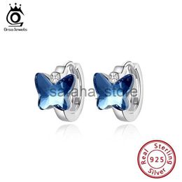 Stud ORSA JEWELS Boucles d'oreilles en cristal papillon pour adolescents avec AAAA Zircon 2021 Boucles d'oreilles à clips féminins à la mode Bijoux en argent SWE12 J240120