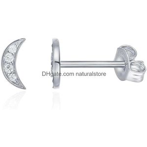 Stud Pavoi 14K Plaqué Or Sterling Sier Céleste Lightning Bolt Lune Et Étoile Boucles D'oreilles Dainty Pour Drop Livraison Bijoux Boucles D'oreilles Dhvw7