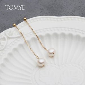 Stud Pearl Earrings 14k Gold Tomye ED21026 Hoge Kwaliteit Luxe Eenvoudige Lange Ketting voor Vrouwen Geschenken Sieraden