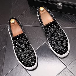 Stud Punk Loafers Designer Rivets Glip herfst op stijl Men Fashion Shoes 817 Fashi 504