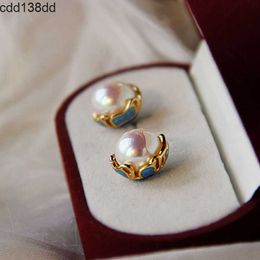 Stud Qingdao Bijoux Boucles d'oreilles de style ancien Boucles d'oreilles en perles d'aiguille en argent 925 avec boucles d'oreilles de haute qualité et polyvalentes pour minorités féminines