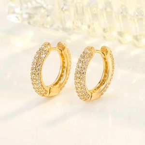 Stud réel 18 or jaune 1 carats diamant boucle d'oreille femelles fines Aros Mujer Oreja 18K or Orecchini pierres précieuses boucles d'oreilles pour femmes 231130