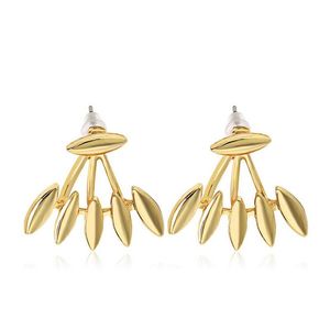 Stud Rock Punk Spike Smooth Marquesa Forma Pendientes de oreja para mujeres Joyería de fiesta Chapado en oro Chaqueta de metal Entrega de gota DH6SR