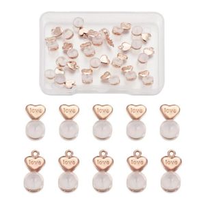 Stud Rose Gold Hart Love Earring Liefters Siliconen oornoten ruggen voor doe -het -zelf sieraden oorbellen ondersteuning bevindingen Accessoires 20PCS2191930