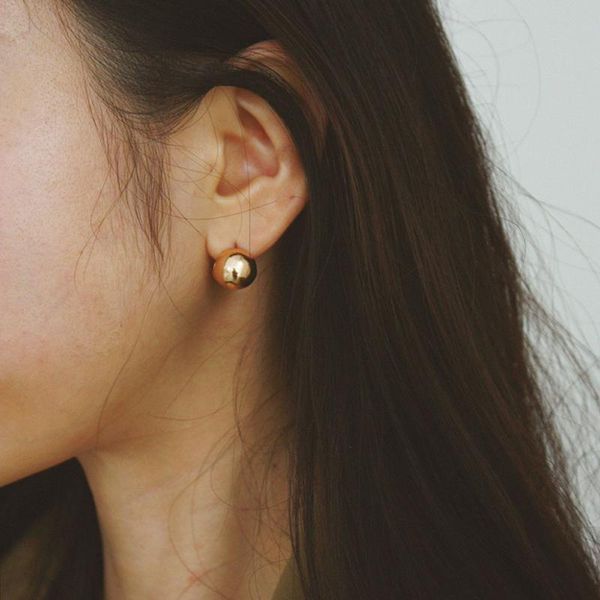 Aretes con diseños de bolas redondas, aretes con textura geométrica dorada para mujer, cesta de estrellas