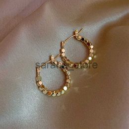 Stud rond cercle boucles d'oreilles pour femmes en acier inoxydable doré déclaration métal Earr2022 tendance fête bijoux couple cadeau brinco J240120