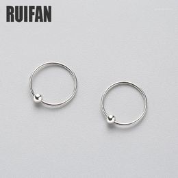 Stud Ruisifan 3 maten Round Bead 925 Sterling zilveren oorbellen voor vrouwen meisjes minimalistische oorhoepels fijne sieraden cadeau ja3951