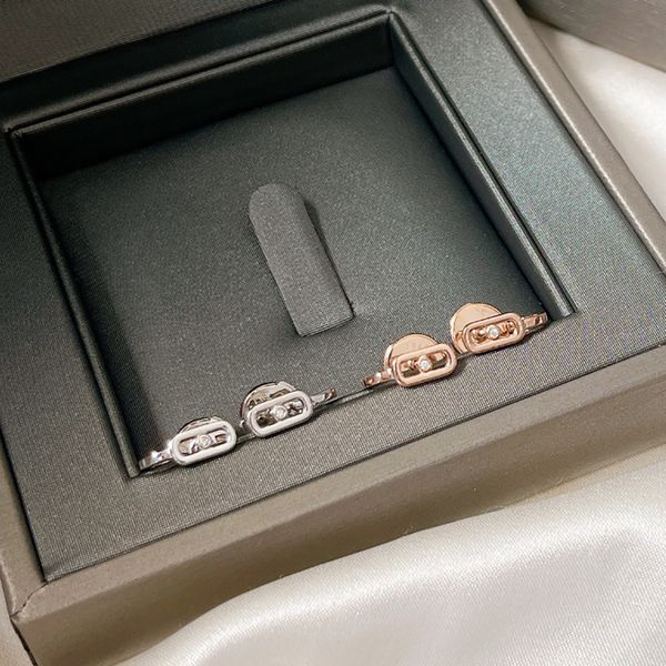 Boucles d'oreilles pour femme en argent sterling 925 et or 14 carats. Associez-le à des boutons d'oreille haut de gamme. 1 1 Bijoux de luxe de mode originaux 230729
