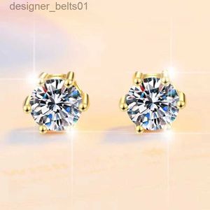 Stud S925 en argent Sterling 4-6mm Zircon boucles d'oreilles pour femmes filles cadeau de mariage fiançailles fête cadeau Zircon bijou boucles d'oreillesC24319