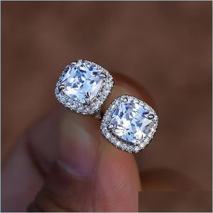 Stud Sale Pendientes para hombres Mujeres Screwback Chapado en oro Bling Cz Diamond Stone Stud Niza Regalo Drop Entrega 2021 Joyería BDESYBAG OTTHP