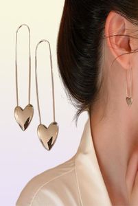 Stud Simple Design Punk Hip Hop Love Safety Pin Boucles d'oreilles en métal GoldSilver Couleur Boucle d'oreille pour femmes et hommes Party Bijoux Gift4244595