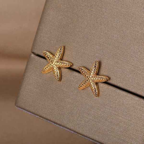 Stud Simple Starfish Boucles D'oreilles Pour Les Femmes Vintage Ocean Sea Star Stud Corée Mode Bijoux Cadeaux D'anniversaire J230717