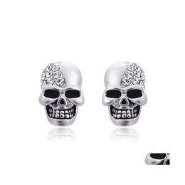 Stud Skeleton oorbellen voor vrouwen Men Sieraden Halloween Ear Post Antiek Sier Color Skl 1 Paar Drop Delivery Ottci