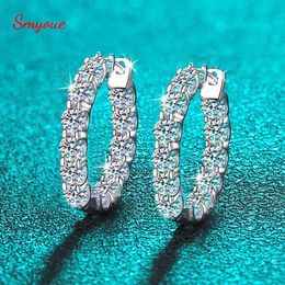 Stud Smyoue 18k Plaqué Total 2.6CT Full Hoop Boucle d'oreille pour les femmes Sparkling Wedding Party Boucle d'oreille 925 Bijoux en argent sterling 230228