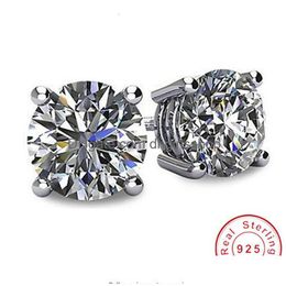 Stud Solitaire 3ct Lab Diamond edelsteen oorbel 100% reëel 925 Sterling Sier sieraden verloving oorbellen voor vrouwelijke mannen 221119 dhedf